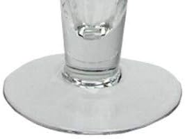 16 Clear Swirled Glass Taper Candle Holder