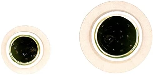 Glossy Green Tree Stoneware Tea Light Candle Holder Set 2