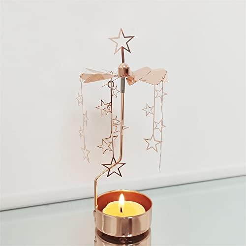 Stylish Stainless Steel Metal Tea Light Holder with Spinning Design