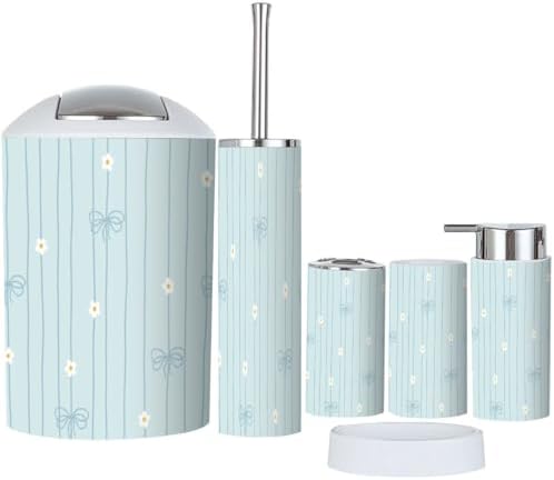 Cute Kawaii 6-Piece Bathroom Accessories Set