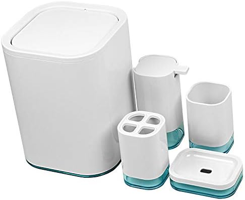Locco Decor 5 Piece Acrylic Bathroom Vanity Set White