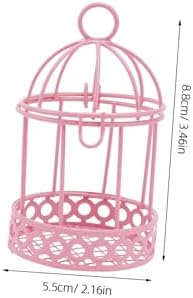 3pc Set Wrought Mini Birdcage Ornament Bird Cage Candle
