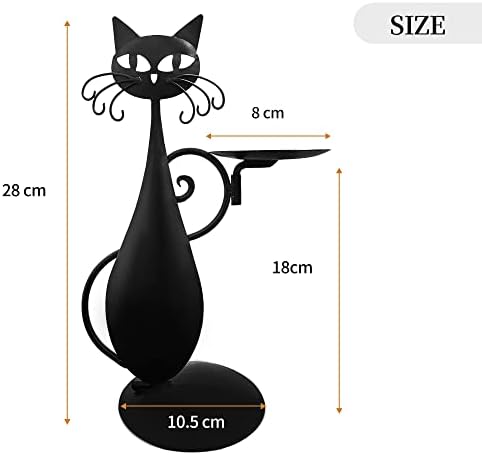 OFILLES Black Cat Candle Holder