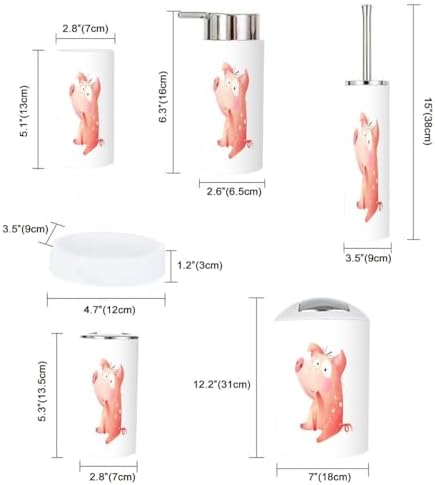 Cute Funny Pig Bathroom Accessories Set for Kids