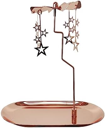 Rotary Candle Holder with Rosegold Star Tray