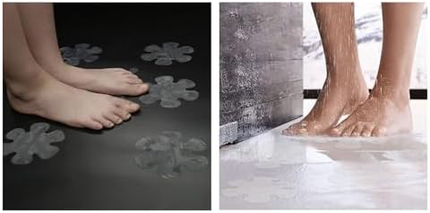 Anti-Slip Shower Stickers Blue for Safe Kids Bath