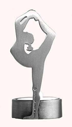 Yoga Votive Candle Holder 4 x 2 Brushed Pewter Made in USA