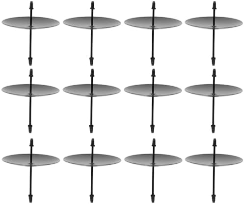 Elegant Metal Wreath Candle Holder Set - 12 Pieces for Home Festivals