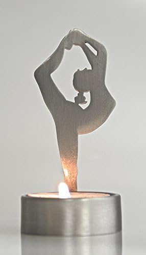Yoga Votive Candle Holder 4 x 2 Brushed Pewter Made in USA