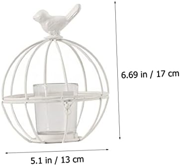 EPIGEIST Rustic Iron Candlestick Birdcage