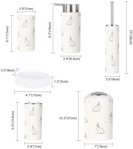 Stylish 6-Piece Bathroom Accessories Set for Kids Adults