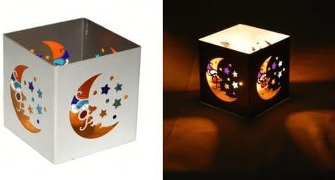 Celestial Infinity Silver Metal Tealight Candle Holder - 3 x 3 Candleholder