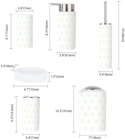 JBNJANK Bathroom Accessories Set Durable Design Weightless Modern Aesthetic
