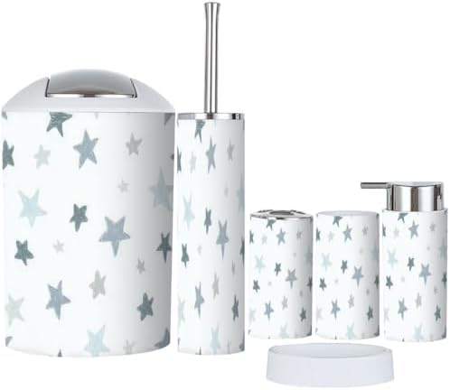 Scandinavian Bathroom Accessory Set 6 Piece