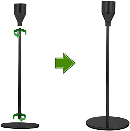 Matte Black Candlestick Holders Set of 6 for Wedding Party Use