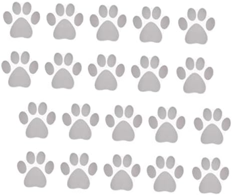 Unomor 20Pcs Dog Footprint Slip Stickers for Bathtub