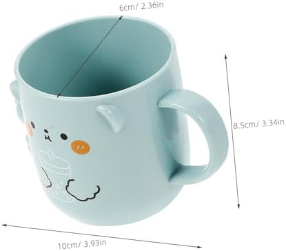 2Pcs Cute Plastic Cups for Boys - Toothbrush Holder Bear Design