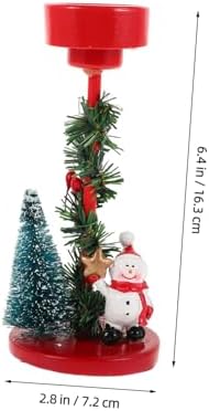 Snowman Holiday Candlestick Holder Decorations