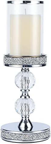 Candleholder for Pillar Candle Elegant Crystal Candleholder for Home and Wedding