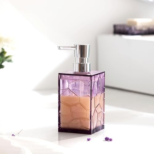 HBlife Bathroom Accessories Set with Lavender Purple Acrylic Containers