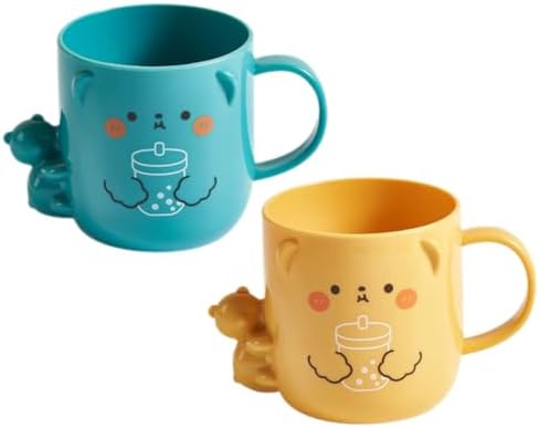 PRETYZOOM 2Pcs Cartoon Mouthwash Cup Cute Plastic Toothbrush Holder for Kids