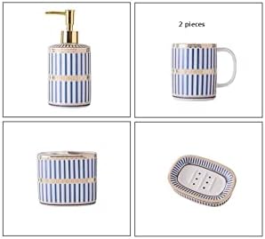 OXOAMP Porcelain Soap Dispenser Set for Bathroom