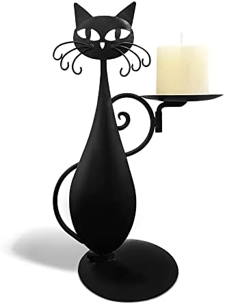 OFILLES Black Cat Candle Holder