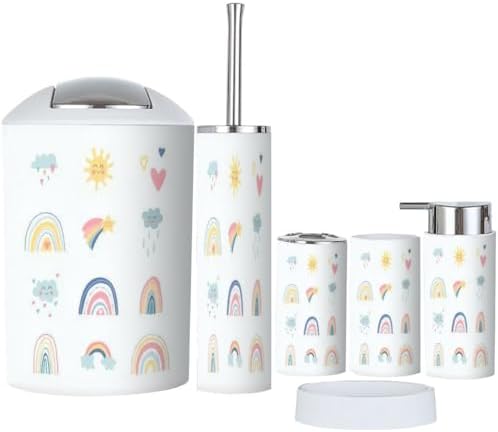 Cute Kids Bathroom Accessory Set 6 Piece