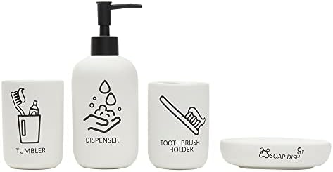 Home Basics Hygiene 4-Piece Dolomite Bath Set