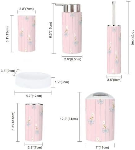 Cozy Cute Kawaii Bathroom Set 6 Pcs