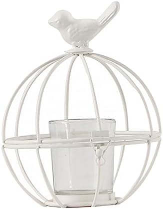 Rustic White Iron Candlestick Decor for Weddings and Homes