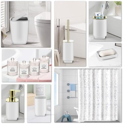 IMAVO 11 Piece White Bathroom Accessory Set