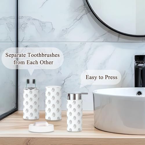 Hedgehog Style 6 Piece Bathroom Accessory Set