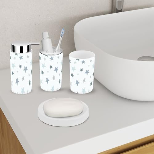 Scandinavian Bathroom Accessory Set 6 Piece