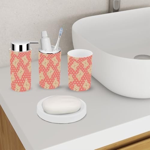 Bathroom ACCESSORY Set Create a Sweet Home with Teddy Bear Design BathKitchenHomemAKidsUSE