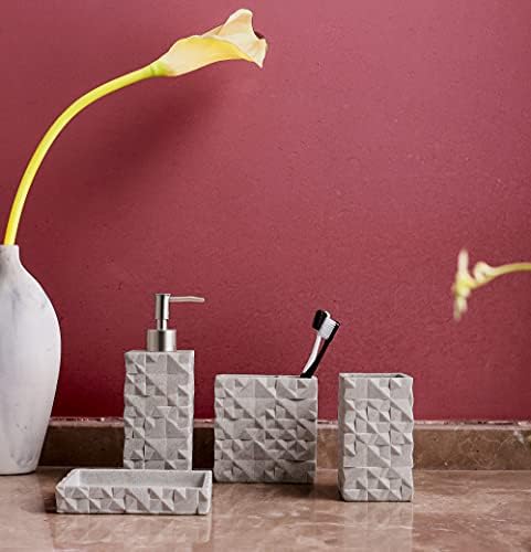 Hymmah Bathroom Accessories Set 4 Pcs Resin