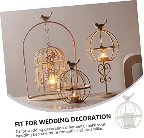 EPIGEIST Rustic Iron Candlestick Birdcage