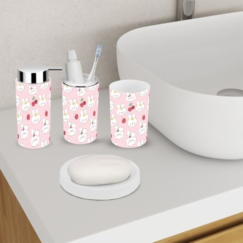Bathroom Accessory Set for Kids 6 Piece Cute Kawaii