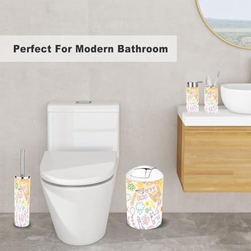 Bath Time Fun Collection 6-Piece Kids-Friendly Bathroom Accessory Set