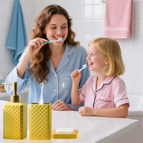 Elegant Yellow bathroom set for a clean and stylish look