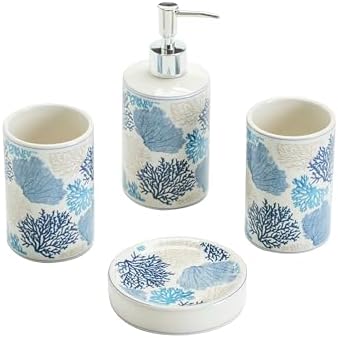 Adventus Blue Coral bath accessory set