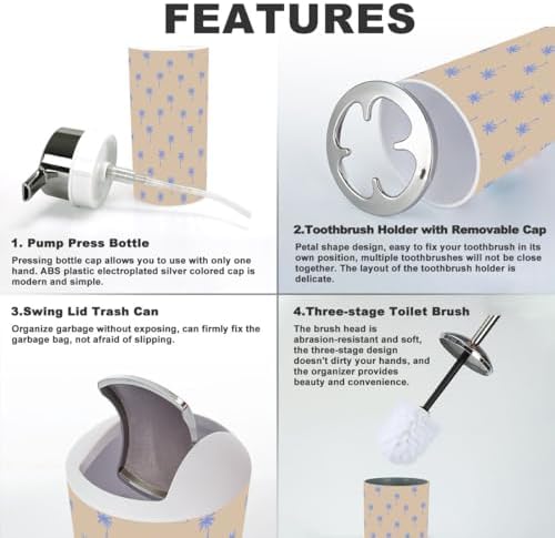 JBNJANKDAV tropical forest bathroom accessory set