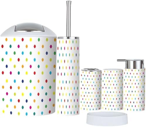 6-Piece Bathroom Accessory Set Modern Design for Home Commercial Use