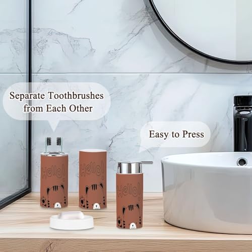 Bathroom Accessories Set 6 Pcs Durable Decorative Storage