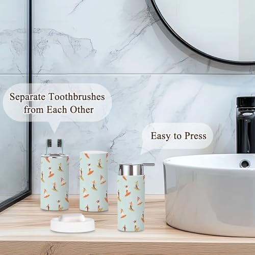 Surf Girl Bathroom Accessories Set 6 Pcs