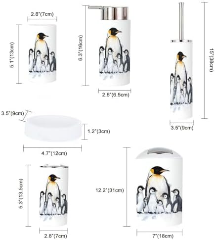 6-Piece Set Durable Functional Perfect for Bathroom Organization