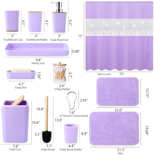 Versatile Bathroom Accessory Set with 12 Pieces Perfect for Any Occasion