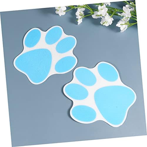 Mobestech 20-Piece Cartoon Dog Footprint Slip Sticker Set for Bathtub Safety