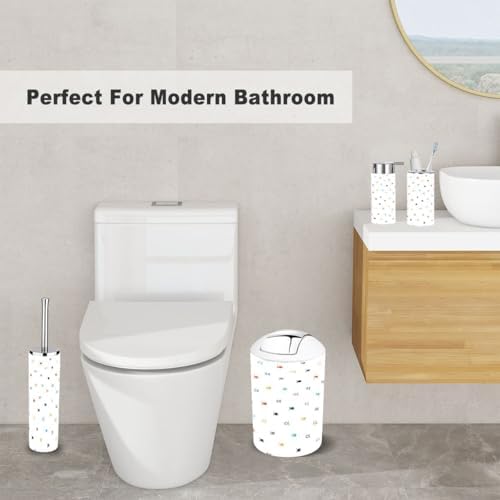 Bathroom Accessory Set 6 Piece - Small Fish Design