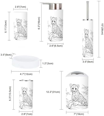 Bathroom Accessories Set Durable Storage for Soaps Toothbrush More